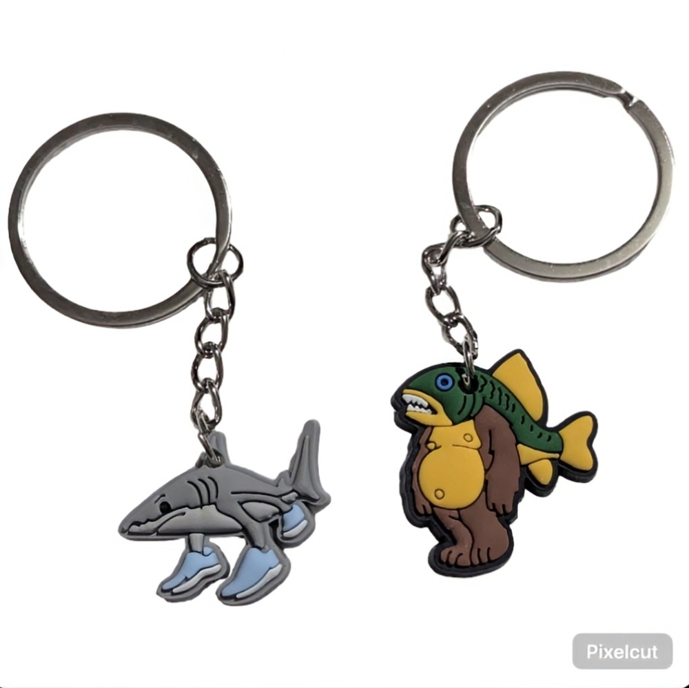 Novelty Funny Meme Inspired Italian Brainrot Keychain Set
